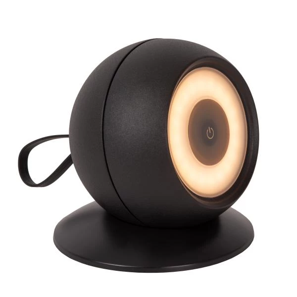 Lucide LUNEX - Oplaadbare Wandlamp Binnen/Buiten - Accu/Batterij - LED Dimb. - 1x2W 3000K - IP54 - Magnetisch - Zwart - detail 1